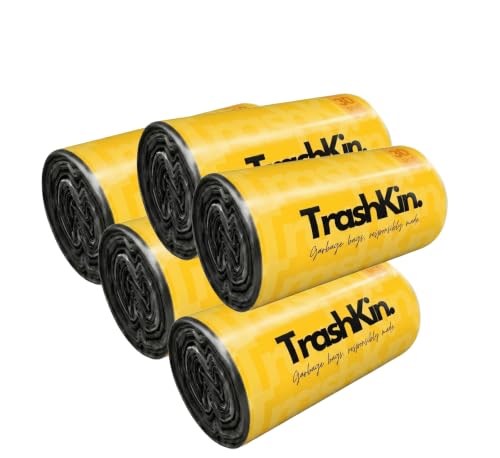 Image of Garbage Bags Medium 19x21 Inches, 150 Count, Black, 5 Rolls