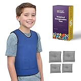 Special Supplies Weighted Sensory Compression Vest for Kids with Processing Disorders, ADHD, and Autism, Calming and Supportive with Adjustable Weight Fit (X-Small 14x24 inches)