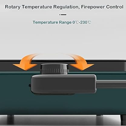 Hourlkk Elektrischer Kontaktgrill für den Innenbereich, 1500 W, rauchfreier, Abnehmbarer BBQ-Grill, einstellbare… – Bild 3