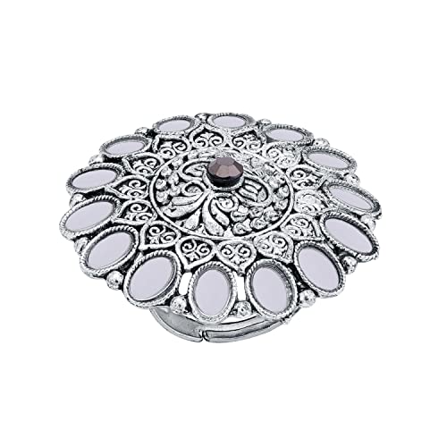 Sukkhi Classy Oxidised Cocktail Ring for Women (LR104368) (B0B4X3XP2N) Amazon Price History, Amazon Price Tracker