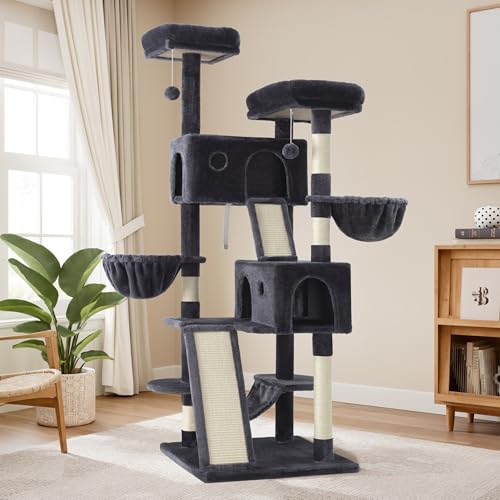 Árbol para gatos alto 65in multi-nivel interior miniatura 1