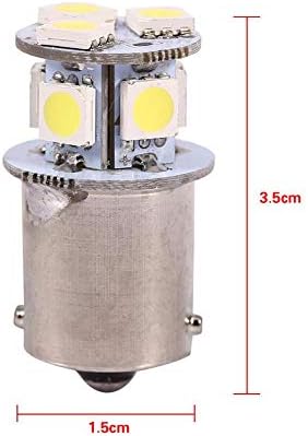 Keenso 2 pcs White 1156 LED Brake Light Bulb, BA15S R5W 5050 8SMD LED Car Lights Bulb LED Backup Signal Blinker Tail Light Bulbs 12V Replacement