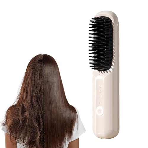 Cepillo Alisador de Pelo Inalámbrico con Ion Negativo USB miniatura 1