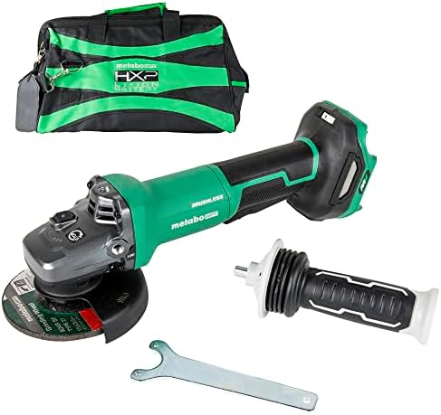 Metabo HPT 36V MultiVolt™ 4-1/2-Inch Cordless Angle Grinder | Tool Only - No Battery | Paddle Switch | 1,500 Watt | Variable Speed | Optional AC Adapter | G3612DVFQ6