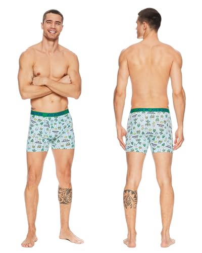 JOE BOXER Mens Boxer Briefs 4-Pack – Solid Breathable and Tag Free Cotton Stretch Boxer Briefs for Men Pack of 4