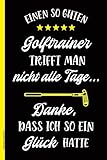Golftrainer Geschenk: Notizbuch A5 für Golf Trainer Kleinigkeit zum Dank für Golftraining Notizheft liniert für besten Golfcoach praktisches Buch für Notizen zum Golfen und Training im Golfclub
