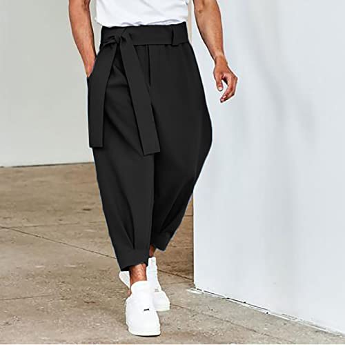 Ymosrh Men's Pants Cropped Slim Fit Dress Pants Tapered Ankle Casual Dress Pants Suit Men's, S-3XL2