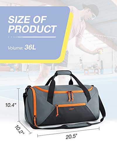 Gym Bag For Men, Bagsmart 36L Sports Duffle Bag, Lightweight Weekender Duffel Bag With Shoe Bag, Water Resistant Workout Sports Bag For Travel Fitness Swimming Yoga, Black #TOP5