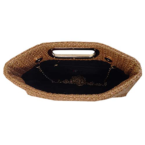 Image of Top Handle Straw Clutch
