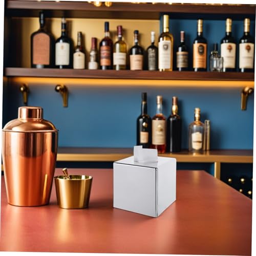 Boîte à mouchoirs plastique décorative avec support napkin incurvé - 7
