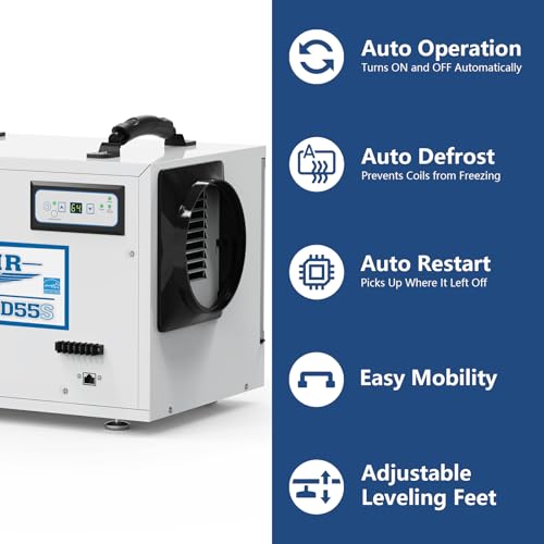 Image of ALORAIR 120 Pints Energy Star Crawlspace Dehumidifier, Sentinel HD55S