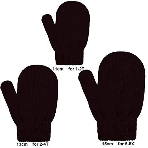 Uratot 6 Toddler Knitted Mittens Magic Stretch Gloves Winter Warm Knitted Soft Baby Mittens #TOP1