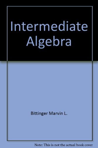 Intermediate Algebra 0201154323 Book Cover