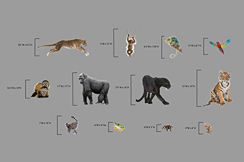 Set de Vinilos Decorativos de Animales de la Jungla miniatura 2