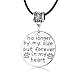Memorial Necklace Jewelry Gifts No Longer by My Side But Forever in My Heart in Memory of Family Friend Pet Loss Sympathy Memorial Gift