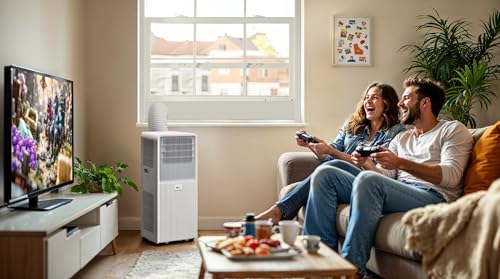 LG 8000 BTU (DOE) / (11000 ASHRAE) Portable Air Conditioner Cools 350 Sqft Easy Install, Remote Control, Washable Filter Eco-friendly AC Unit, White LP0825WFR - image 4