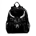 Mochila de niño Cabeza de Toro Negro Mochila con Motivo Estampado Mochila para Escuela Primaria Mochila para niña Mochila Ligera para niños Correa Ajustable para el Hombro 25.4x10x30 CM
