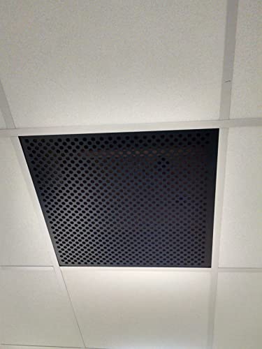 2x2 Black Plastic Perforated Tile 3 Pack 1/2 Holes