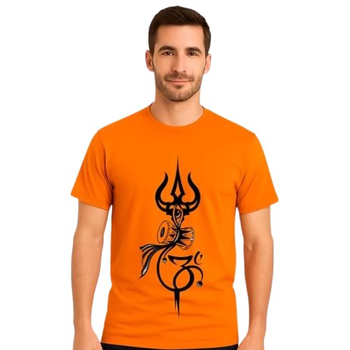 Men's Lord Shiva Trishul & Damru Graphic T-Shirt-image-15
