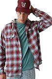 American Eagle Camisa para hombre, Rojo, 40