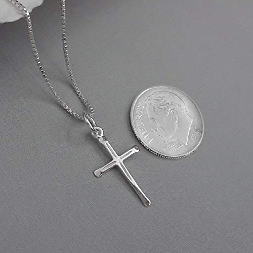 Delicate And Dainty Cross Necklace For Women, Confirmation Gift Necklace For Teens, Sterling Silver Cross Necklace 18 Inches #TOP3