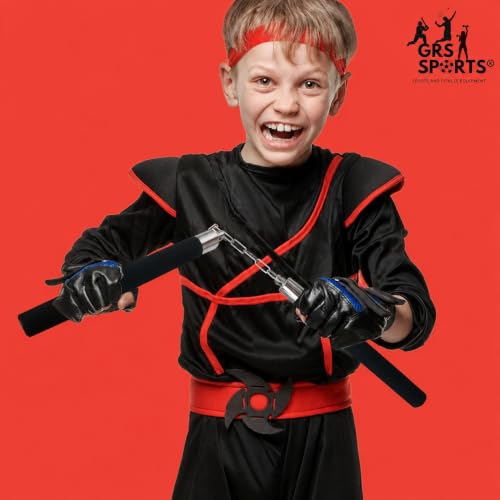 Image of Original Nunchaku Karate Nunchucks with Black Foam Handle | Karate Equipment, Foam Grip, Martial Arts, Training Nunchucks, Black Handle