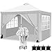 Carpa 3x3 Cenador Plegable Impermeables Carpas de Jardin Pop Up Gazebo con 4 Paredes Laterales y 4 Bolsa de Arena
