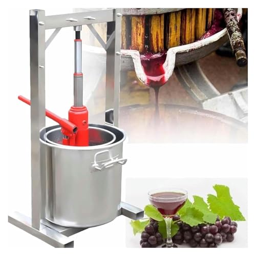 Torchietto, ​Torchio per frutta​ Pressa per bacche 12/22/36l Spremiagrumi manuale, spremiagrumi for uva for la produzione di vino, for ristoranti familiari con olio almiele e peperoncino(36L)