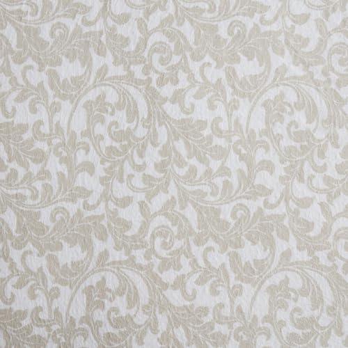 Image of TAHARI Home Brushed Flannel 4-Piece Bedding Set, Queen, Scroll Taupe