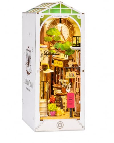 Book Nook rompecabezas 3D Sunshine Town, el regalo de maquetas DIY perfecto para montar