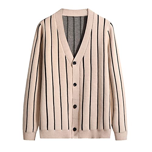 Cardigan décontracté homme veste beige à capuche pour le weekend