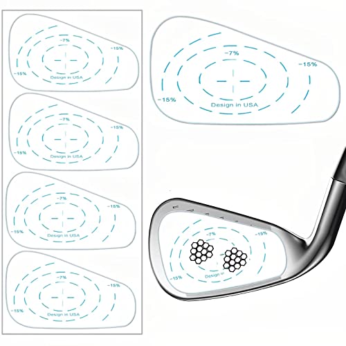 AKEIE Golf Impact Tape 200Pcs Irons Training Labels Universal Irons Impact Sticker Golf Club Sticker Oversize for Swing Training Irons Ball Hitting Recorder Training Aids Tool Fits Men Women Beginner