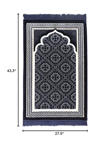Tapete de oración islámico turco Modefa terciopelo suave miniatura 2