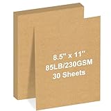 Cardstock 8.5' x 11 '，30 Sheets Cardstock Paper 85 lb/230 gsm,Brown Card Stock for Printer,Drawing,Gift tags,Invitations, Cards etc (Brown, 30 Sheets)