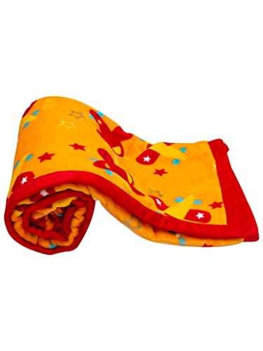 Image of Mee Mee Ultra Soft Plush, Lightweight & Super Comfortable Baby Blankets, Swaddle for Infant & Toddler (Orange)