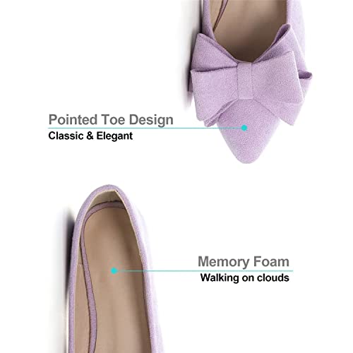 Hee grand Flat Shoes for Women Crystals Bowknot Pointed Toe Ballet Flats Comfortable Office Shoes Fashion Dress Shoes3