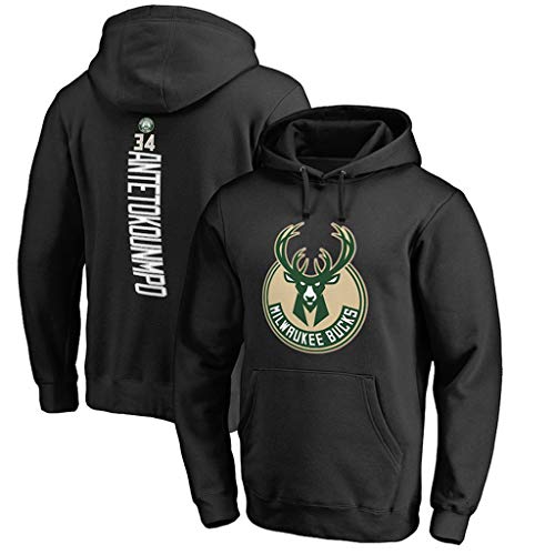 Hombre Capucha Bucks Giannis Antetokounmpo 34 Fans Hoodie Impreso Cuello Redondo Casual Camisas Cómodas S-3XL B-L