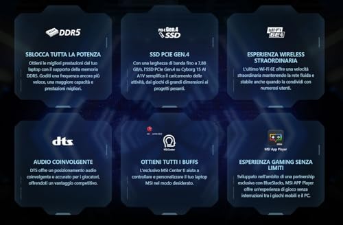 Cyborg 15 AI A1VFK, Notebook Gaming, 15,6" FHD 144Hz, Intel Ultra 7 155H, Nvidia RTX 4060 GDDR6 8GB, 1TB SSD NVMe PCIe4, Ram DDR5 16GB, WiFi 6E, Windows 11 Pro - Notebook - Immagine 14