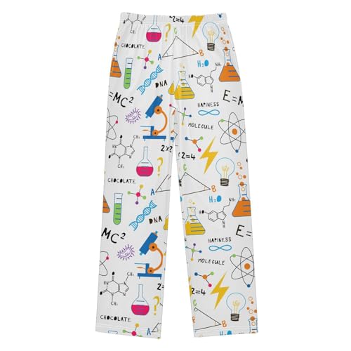 ZZXXB Biology and Math Science Boys Long Pants Soft Trousers Elastic Waist Kids Lounge Bottoms with Pockets S-XL