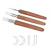 3 Pcs/Set Dreadlock Crochet Hook for Hair, Dreadlock Needle Tool for Braid Craft,Dread Locks Crochet Needles 0.5mm (1 Hook, 2 Hooks,3 Hooks)