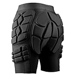 OutdoorMaster Padded Shorts for Snowboarding, Skate and Skiing - 3D Protection EVA Pad Impact Shorts for Hip Butt and Tailbone, Snowboard Protective Gear Guard - 3 Size for Men, Women and Youth