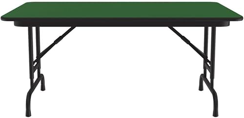 Miniatura 264 de Correll - Mesa plegable de altura ajustable y resistente, parte superior laminada de alta presión, fabricada en Estados Unidos, delantal de acero