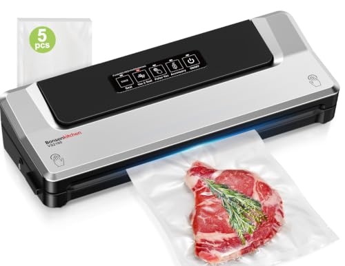 Bonsenkitchen Vacuum Sealer 4 Modes Multi-Functional Accessoes Include
