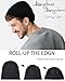 Simapu Thin Fisherman Beanie Hat for Men Women Fall Winter -Wool Knit Cuff Short Fashion Watch Cap,Trawler Slouchy Skull Cap
