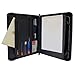 KHOMO Executive Pad Folio Case with Notepad Holder and Storage Pockets for iPad, Air, Pro 9.7, 10.2 and 10.5 inch - Black