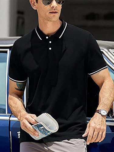 Image of Lymio Men's Polyester Regular Fit T Shirt || Polo T-Shirt || Pain T-Shirt (Plainpolo)