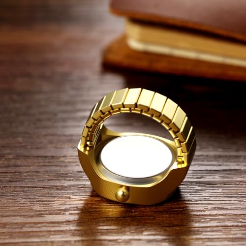 Montre à doigts pour homme et femme Oidea avec cadran carré et bague élastique en acier