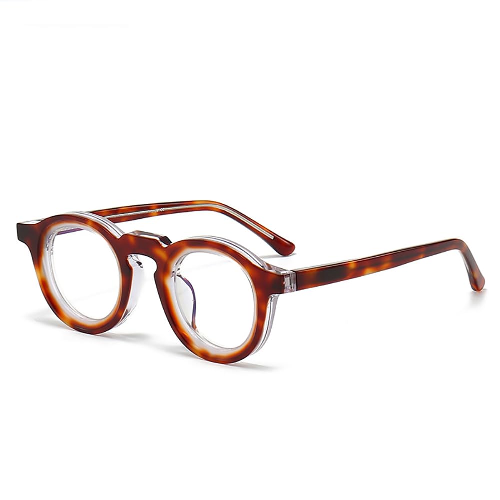 HQMGLASSES Gafas De Lectura Fotocromáticas Vintage Ovaladas con Bloqueo De Luz Azul, Lector De Computadora, Gafas De Presbicia Antideslumbrantes para Hombres Y Mujeres,Amber,2.0 x