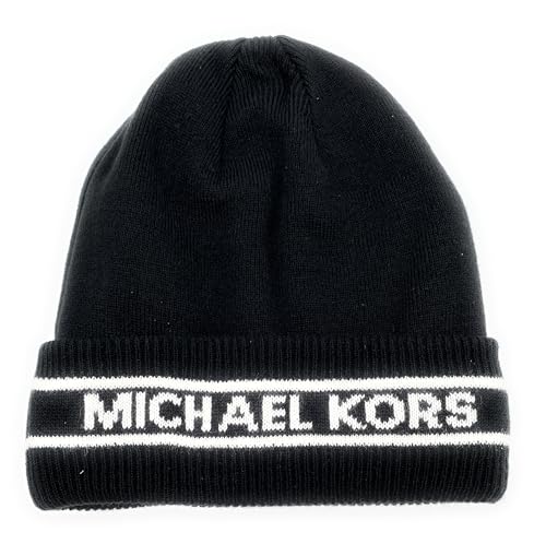 Michael Kors Ensemble écharpe et bonnet noir et blanc taille unique