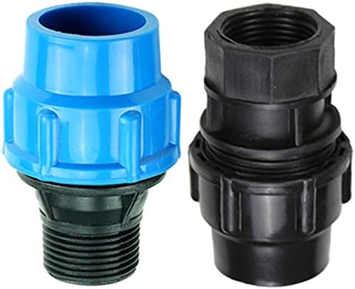 1.2 '' BSPT macho hembra rosca a 1.575 in plástico conector rápido recto azul negro tapas adaptador PE accesorios de tubería para riego - (Color